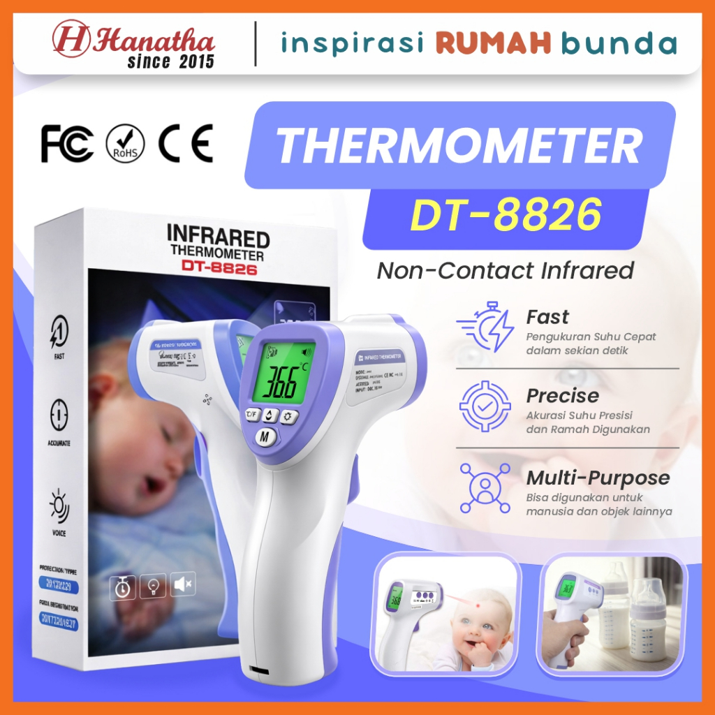 Thermometer Infrared Laser Point AD-801 / Termometer AD-801 Akurat