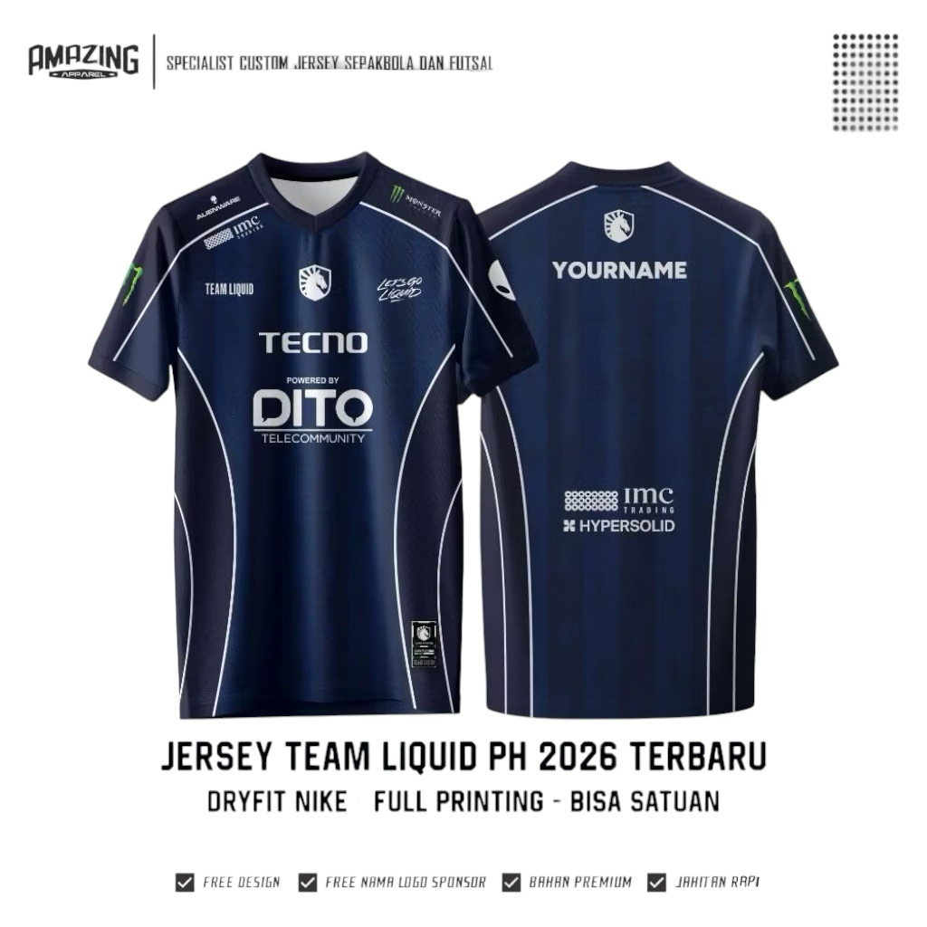 JERSEY TLPH LIQUID NEW 2026/ JERSEY GAMING MOBILE LEGEND TLPH
