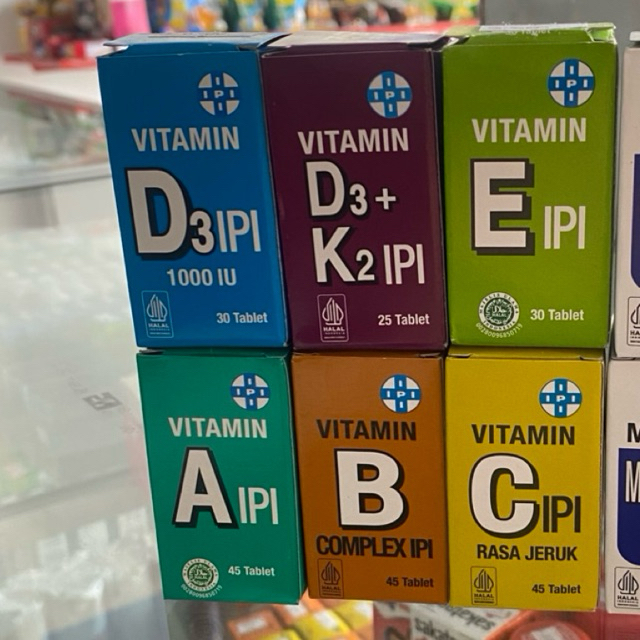 Vitamin IPI A, B, C, D3, D3+K2, E dan Magnesium