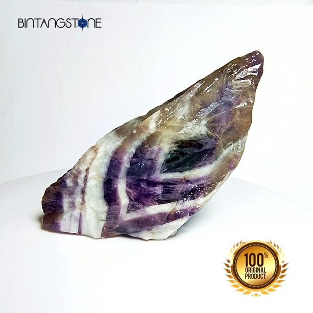 Chevron Dream Amethyst Uruguay 53 Gr Junder Rough Raw Crystal Healing Suiseki Pajangan Bongkahan Bat
