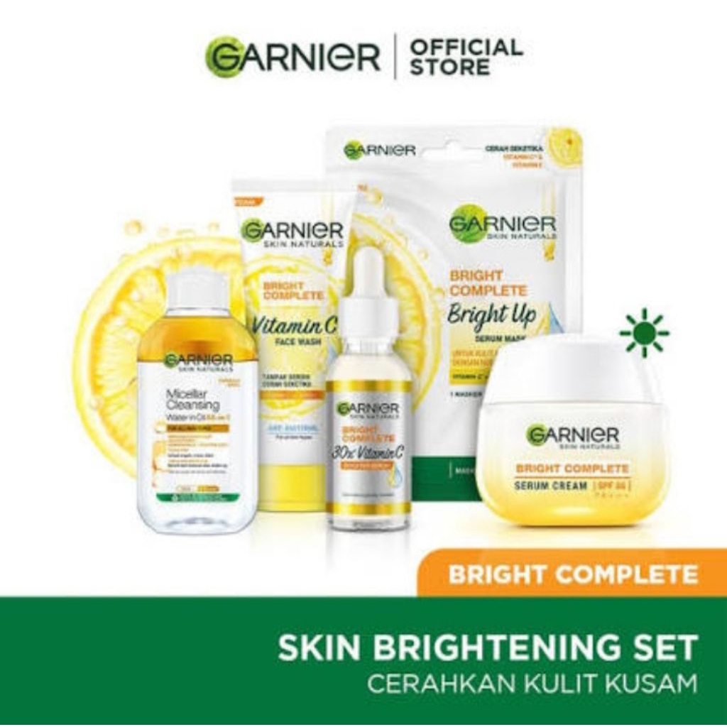 (PALING MURAH) 5IN1 BUNDLE PAKET GARNIER BRIGHTENING SET