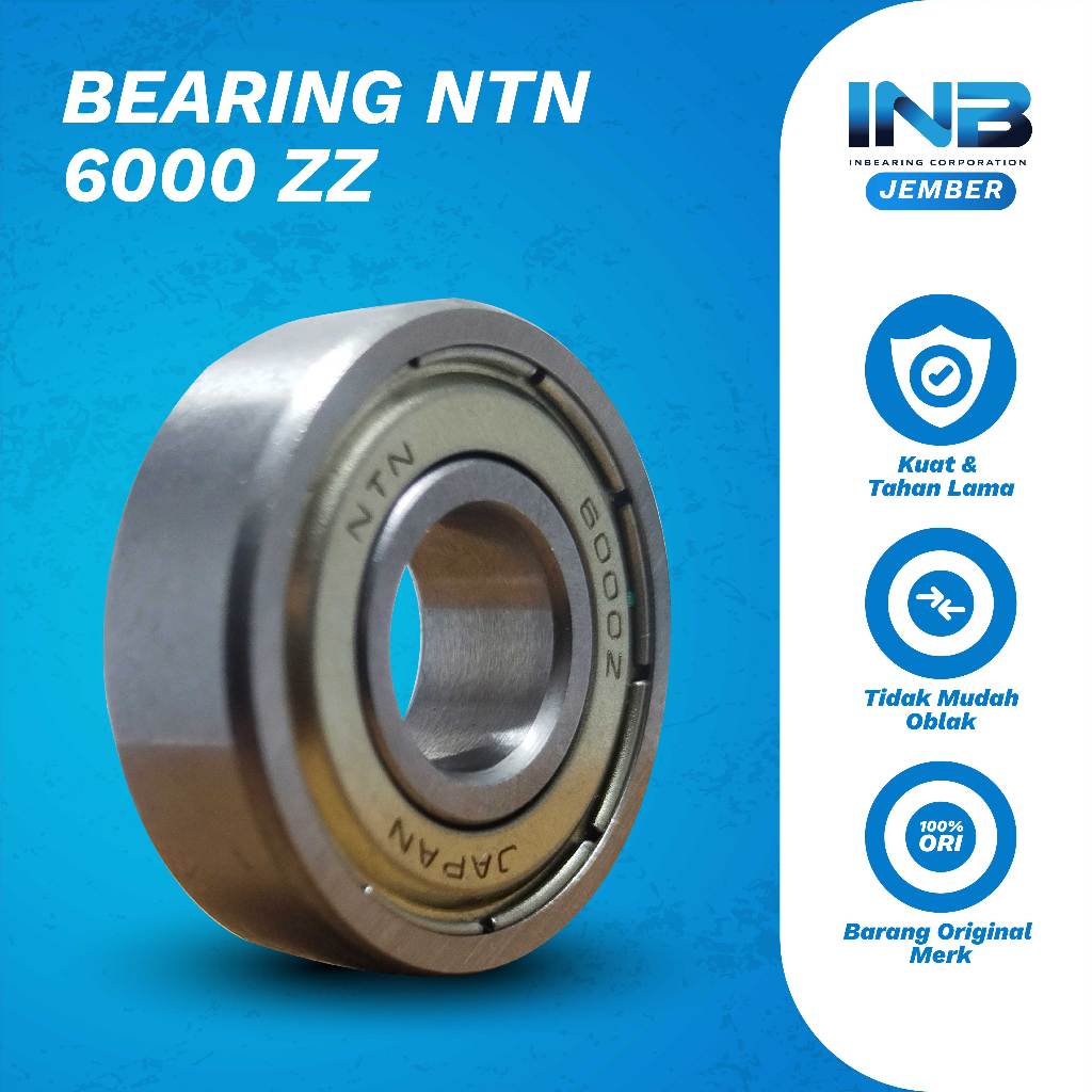 Laker Bearing 6000 zz NTN Laker As Roda Depan Belakang Sepeda Bearing Depan Kepala Bor Original NTN 