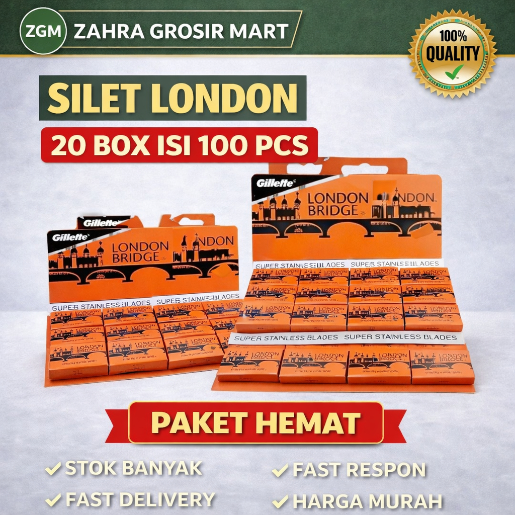 silet london bridge 1lembar 20box (100pcs/120pcs)