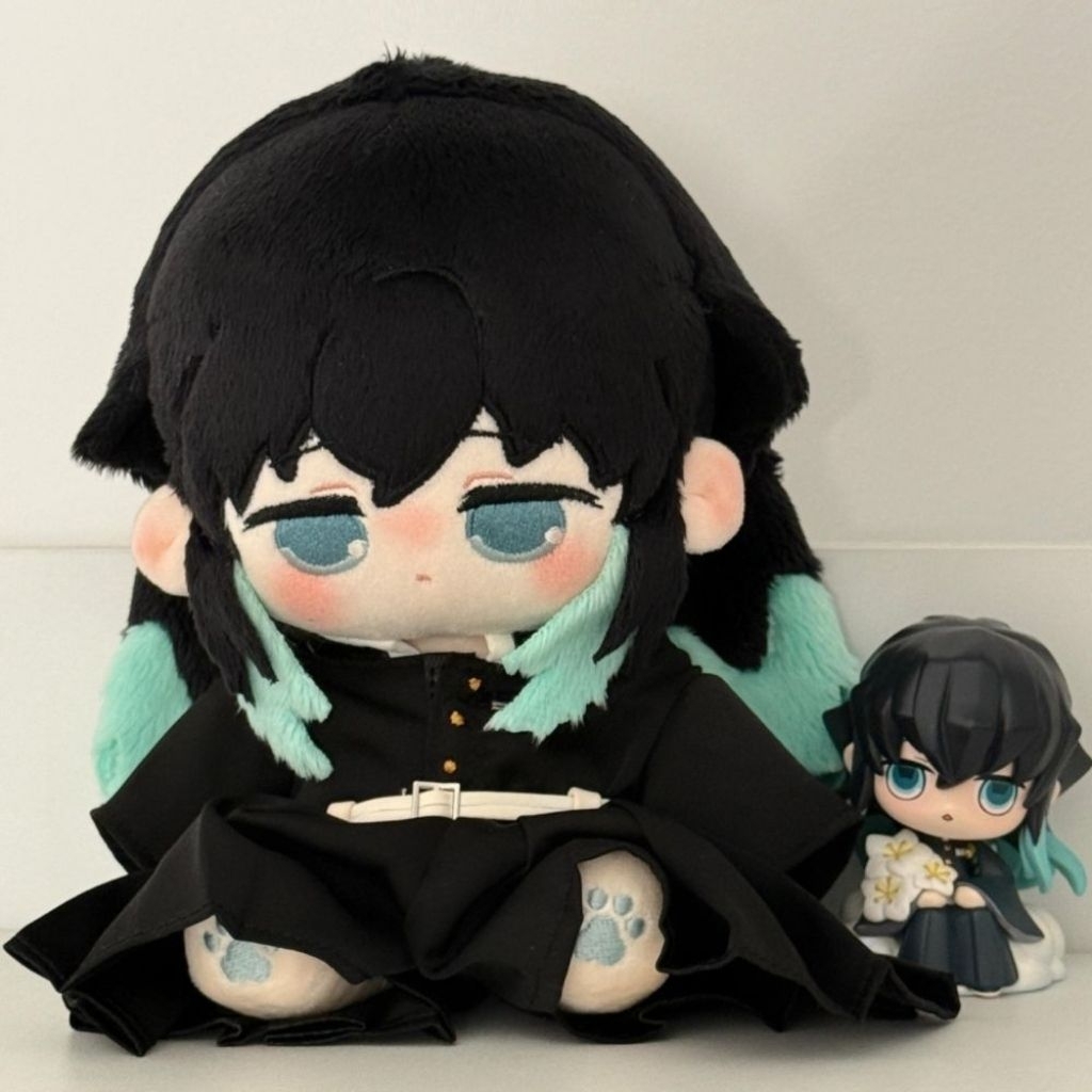 Boneka Plushie Muichiro Tokito 20cm Demon Slayer Kimetsu No Yaiba Boneka Figure Lucu Cotton Doll