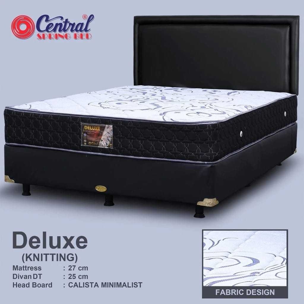 Central Deluxe Kasur Springbed Tinggi 27CM Garansi 10Tahun Matras Empuk Single Double