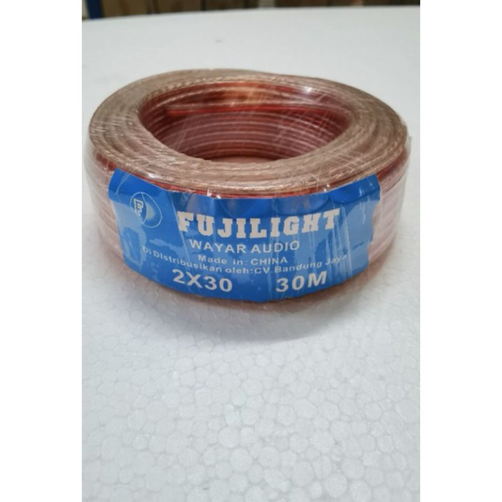 Kabel Audio Fujilight Transparan 2x30 (30m) ,kabel listrik ,kabel tembaga