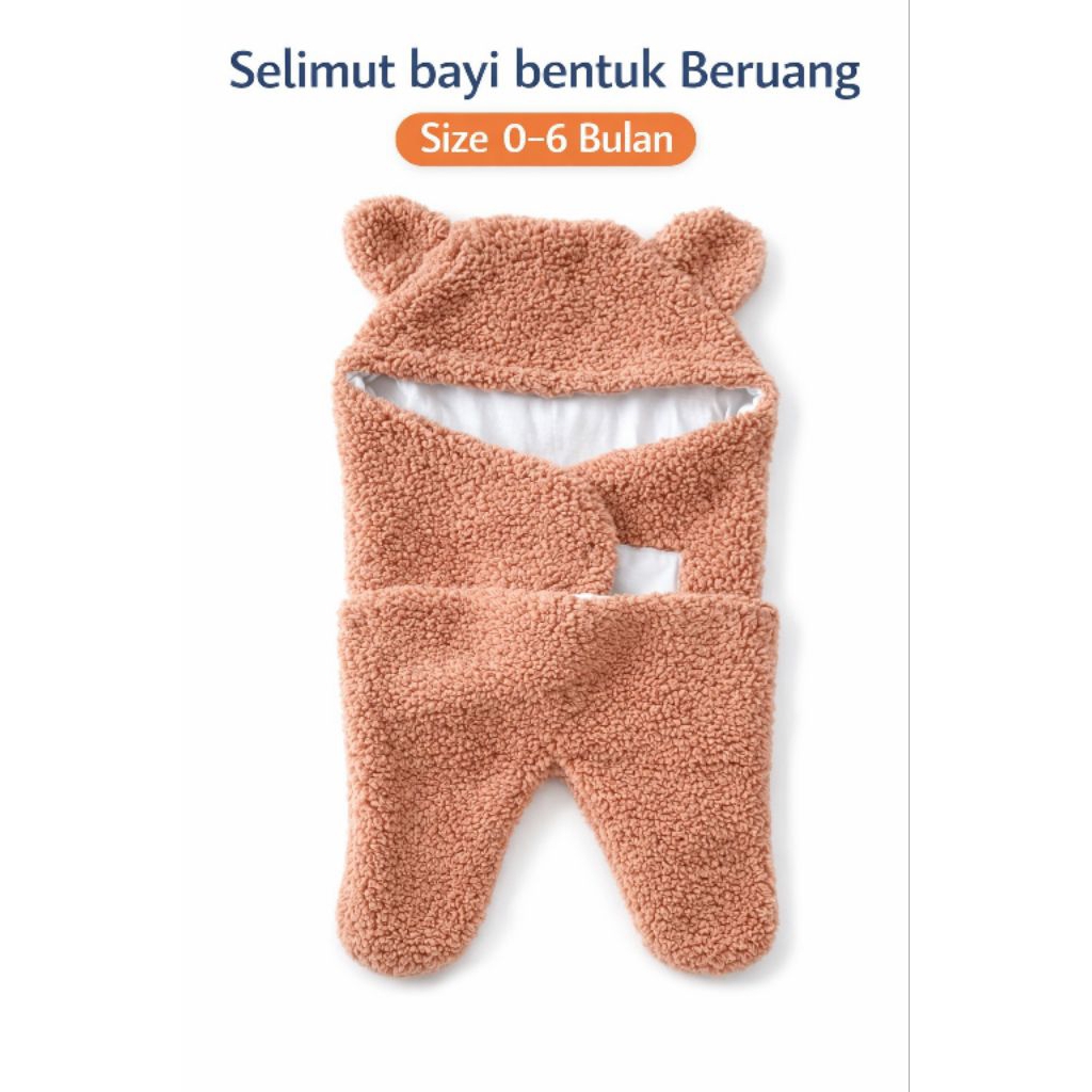 Selimut bayi super lucu dengan desain bentuk beruang yang menggemaskan