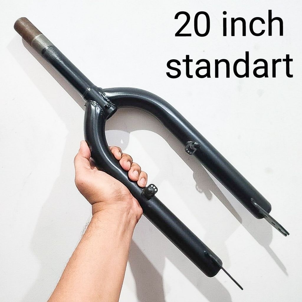 Fork Garpu Sepeda Bmx 20 Inch Ukuran Standart Model Drat Ulir Bahan Besi