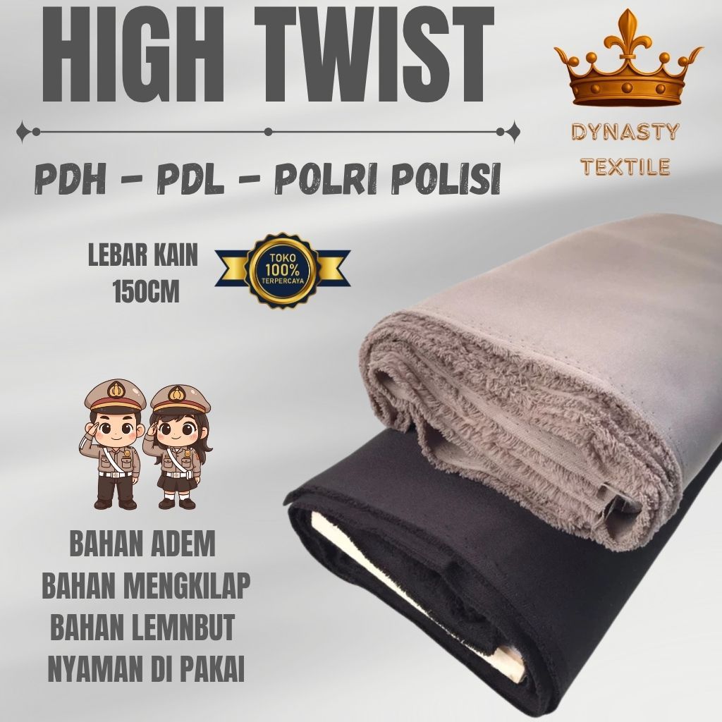 Bahan Kain Polri Pdl Meteran Original