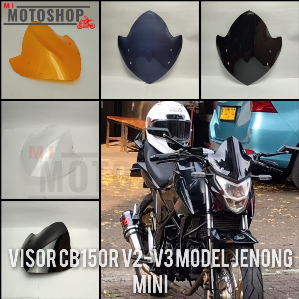 Visor Honda New CB150R LED V2-V3 model jenong mini, aksesoris honda bahan akrilik 2mm