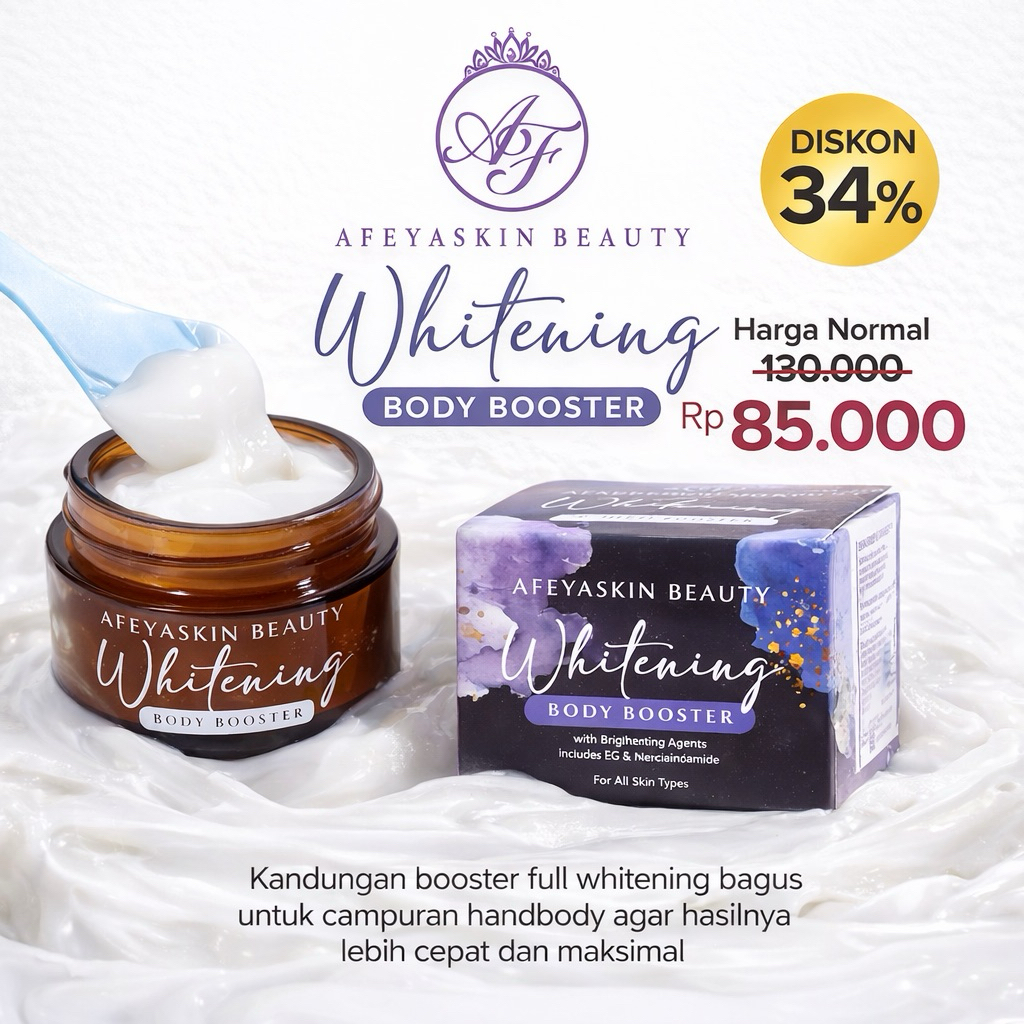 AFEYASKIN BODY BOOSTER WHITENING / WHITENING BODY BOOSTER AFEYASKIN / BIBIT PEMUTIH / LOTION PEMUTIH