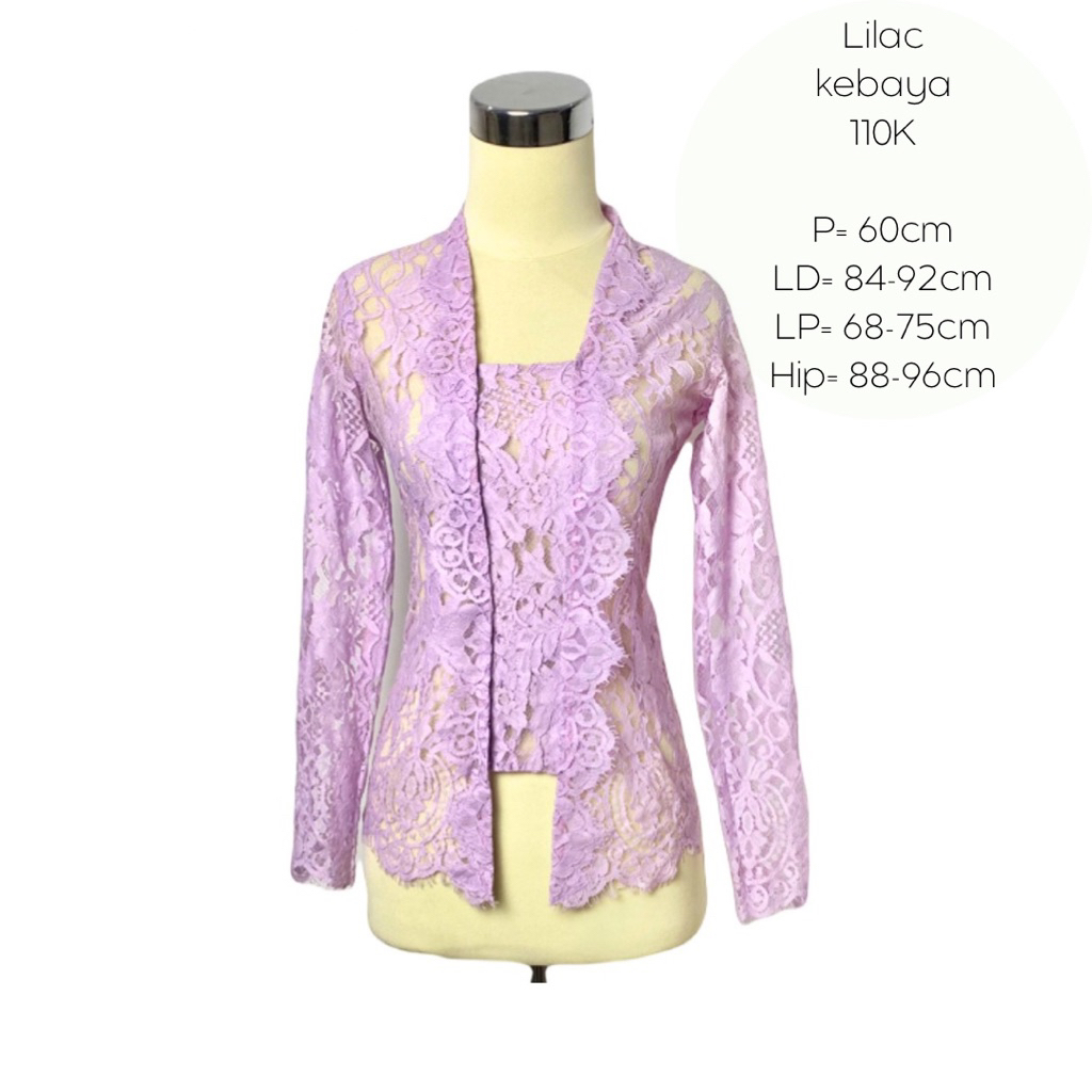 kebaya lilac ungu purple kutu baru brukat bali