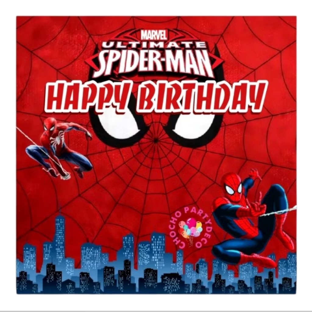 Backdrop Banner SPIDERMAN / Banner Tembok Dekorasi Ulang Tahun Spiderman