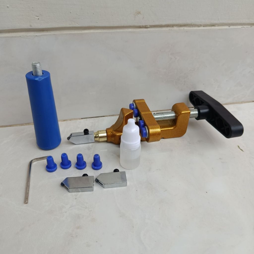 Tile Glass Cutter 2in1 Alat Potong Keramik Kaca Manual Hand Tool Set Pemotong Lantai Granit Tajam