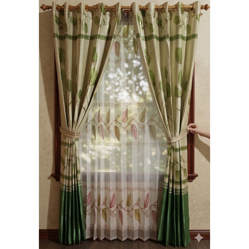 gorden/hordeng Blackout motif bunga tulip