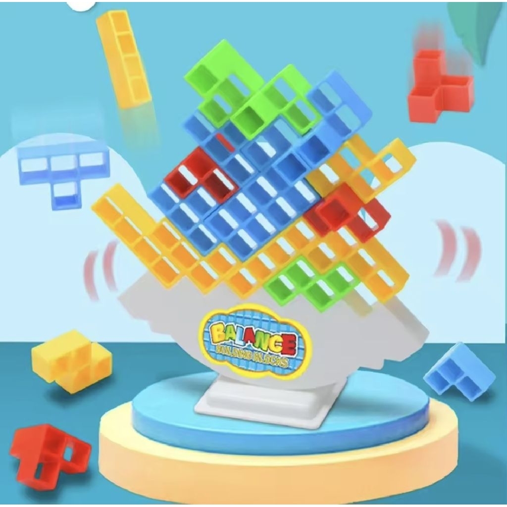 Tetra Tower Game Tetris Balance Toy Stacking Building Block