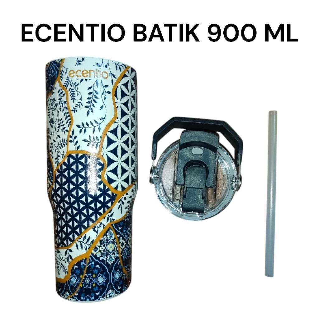 ecentio botol minum batik - tumbler batik ecentio 900 ml