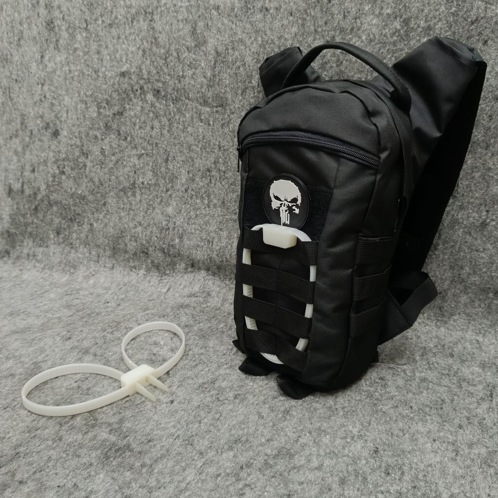 Tas Tactical Sepeda Hitam Fullset Tali Tis Putih / Tas Tactical Keren / Tas Tactical Kecil / Tas Tac