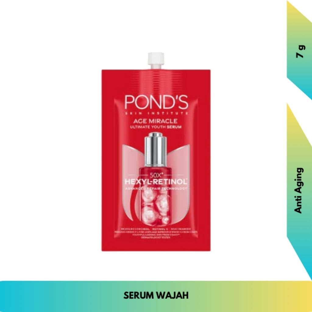 Pond's Age Miracle Ultimate Youth Serum Wajah Anti Aging 7g - Serum Anti aging Hilangkan Kerutan