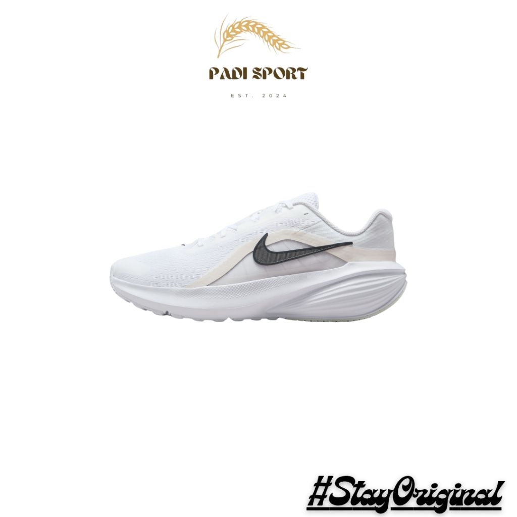 NIKE DOWNSHIFTER 14 MEN WHITE/PLATINUM TINT/ANTHRACITE/BLACK (IB1895-101) - SEPATU LARI RUNNING CUSH