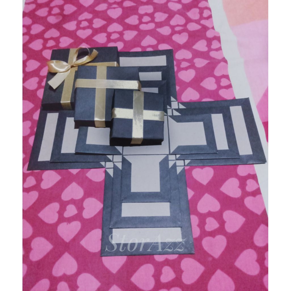 Explosion box lapis kosong + kotak uang | gift box