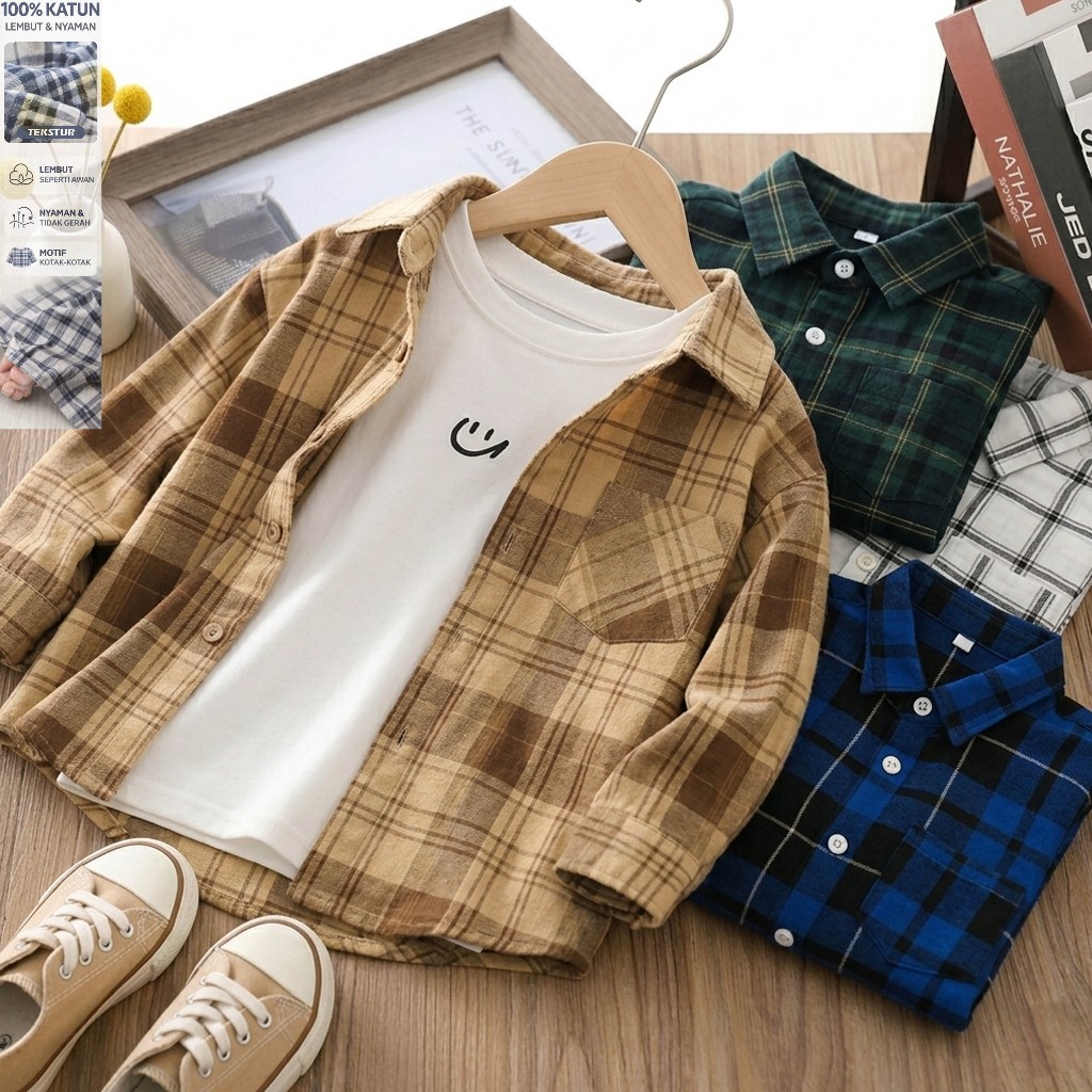 kemeja anak distro baju kemeja anak cowok kemeja anak laki laki untuk usia 2-10 tahun