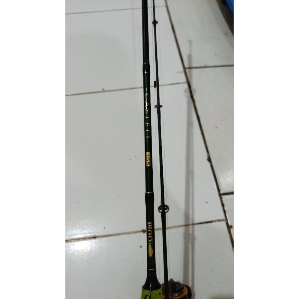 Joran iroly castel 165cm + reel fugu mizuki 800.