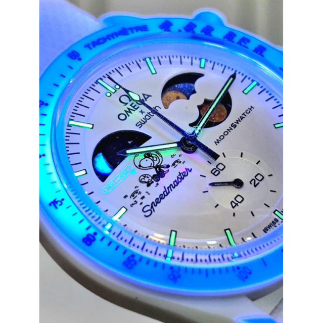 Jam Tangan OmS Snoopy Moonphase Chronograph Fullset