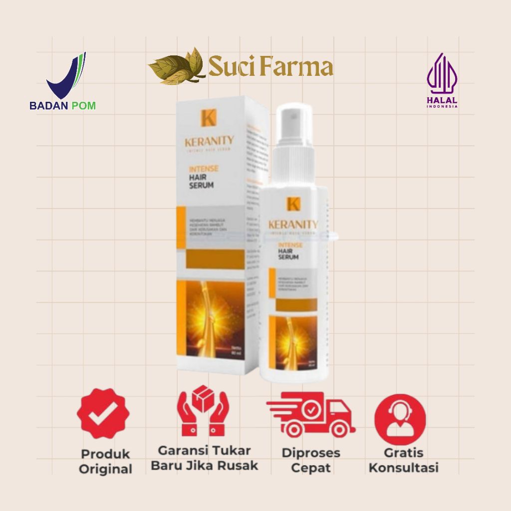 Promo Keranity Hair Serum Penumbuh Rambut Dan Mengatasi Rambut Rontok Dan Kebotakan