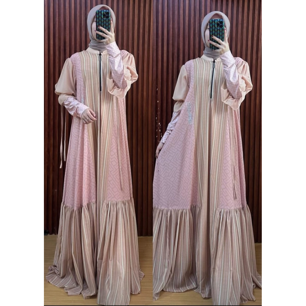 baju gamis erha set dress miracle raya premium jersay ceruty