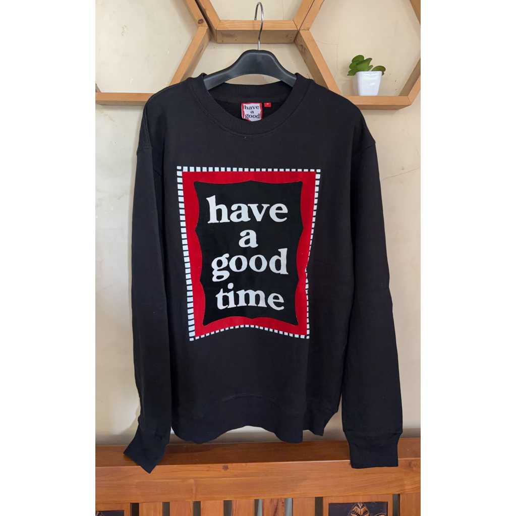 Rare Crewneck HAGT Big Logo Velvet