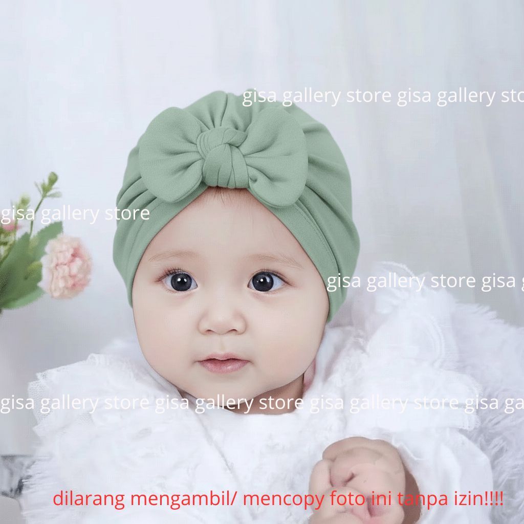 Turban Bayi Pita Kelinci / Turban Lucu Anak Bayi Perempuan 0-3 Tahun