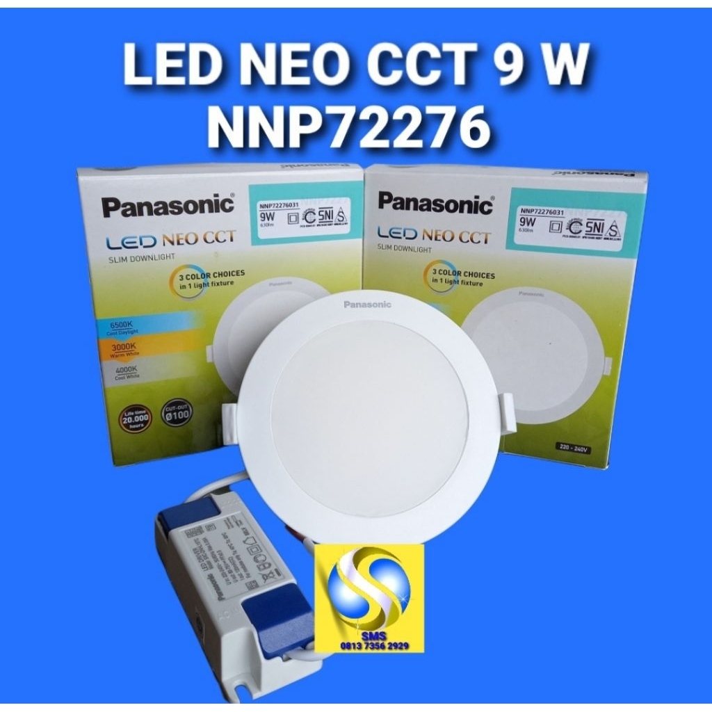 Panasonic | Lampu Neo 9 Watt LED 3 Warna ( 6500K + 3000K + 4000K )