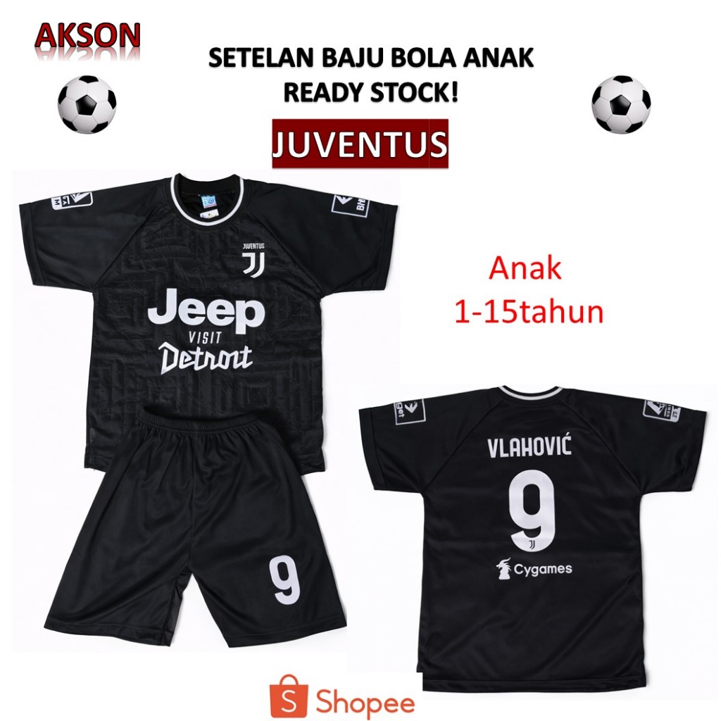 SETELAN BAJU BOLA ANAK JUVENTUS 1-15TAHUN/BAJU OLAHRAGA/BAJU JERSEY ANAK