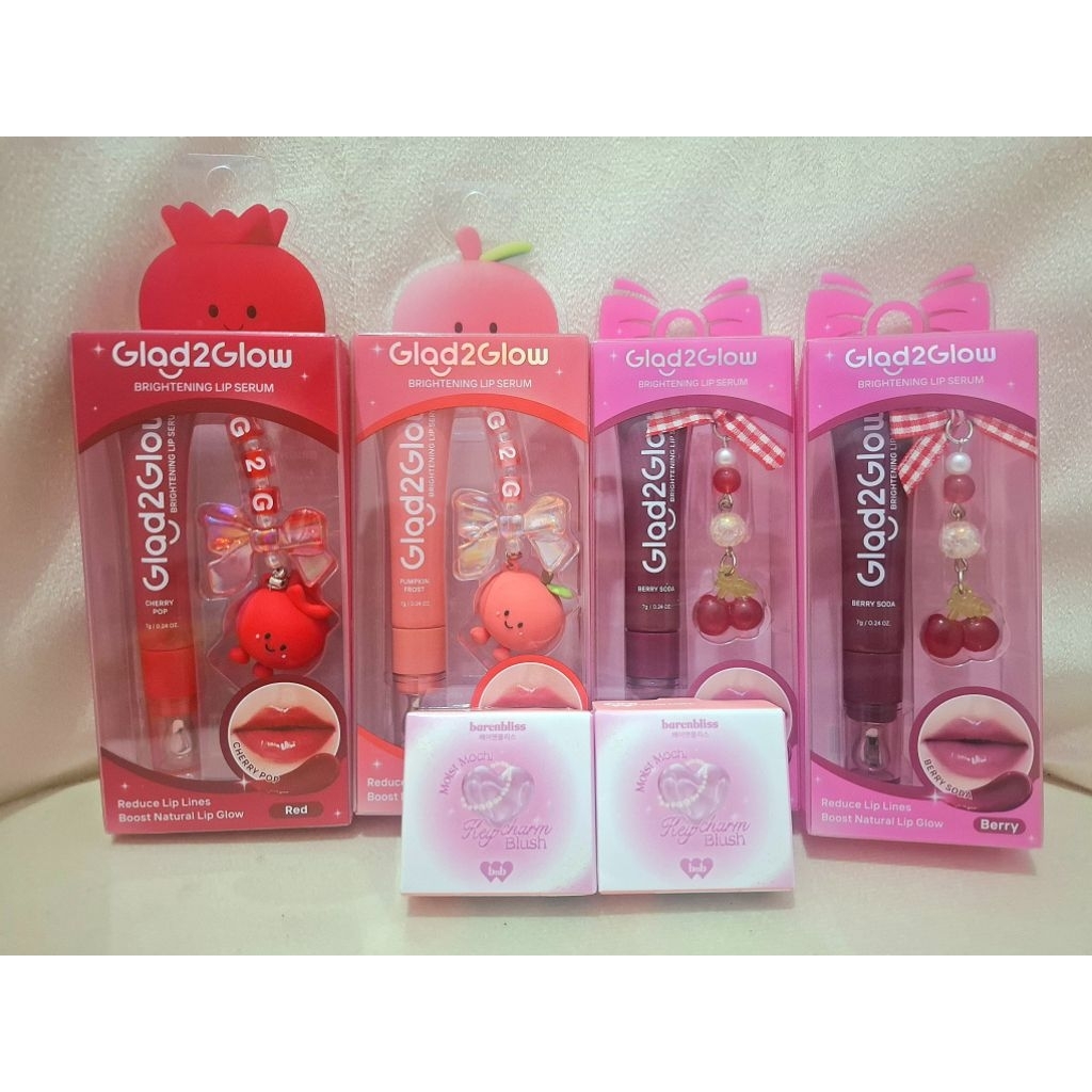 Lip serum g2g berry soda cherry pop pumpkin frost Blush bnb keycharm moist mochi new sealed