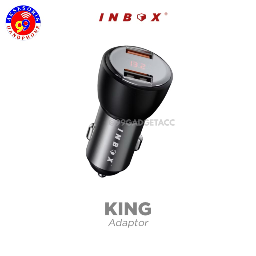 CAR CHARGER/ CHARGER MOBIL/ PI INBOX TIPE C 2USB KING LED