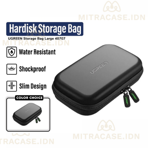 Tas Hardisk HDD Eksternal UGREEN Storage Bag Hard Disk EVA Pouch