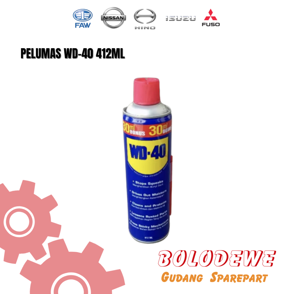 PELUMAS WD-40 412ML/PELUMAS ANTI KARAT/CAIRAN ANTI KARAT/WD PELUMAS ANTI KARAT