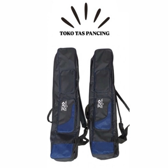 Tas pancing rangsel daiwa biru 2 ruang 120cm