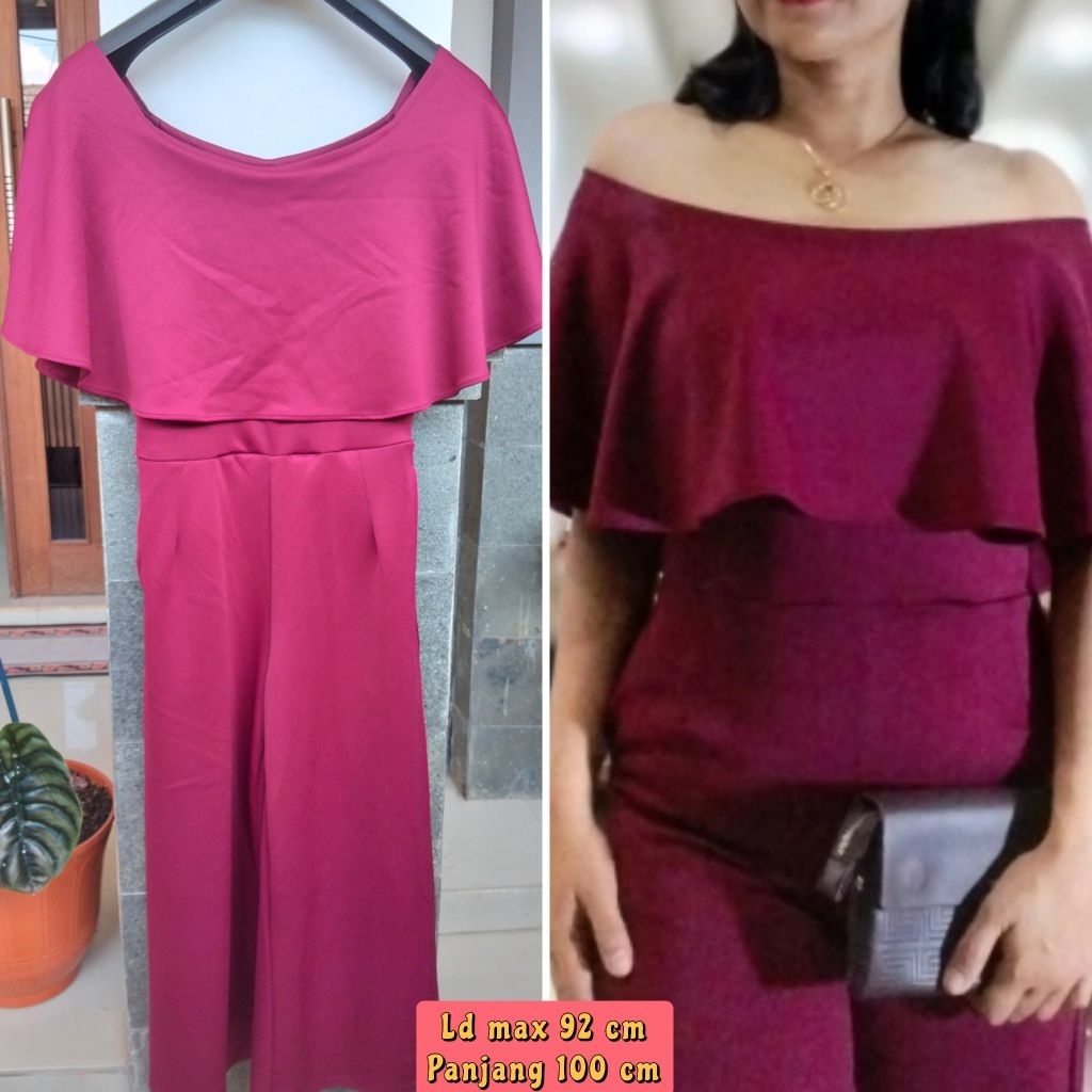 jumpsuit merah