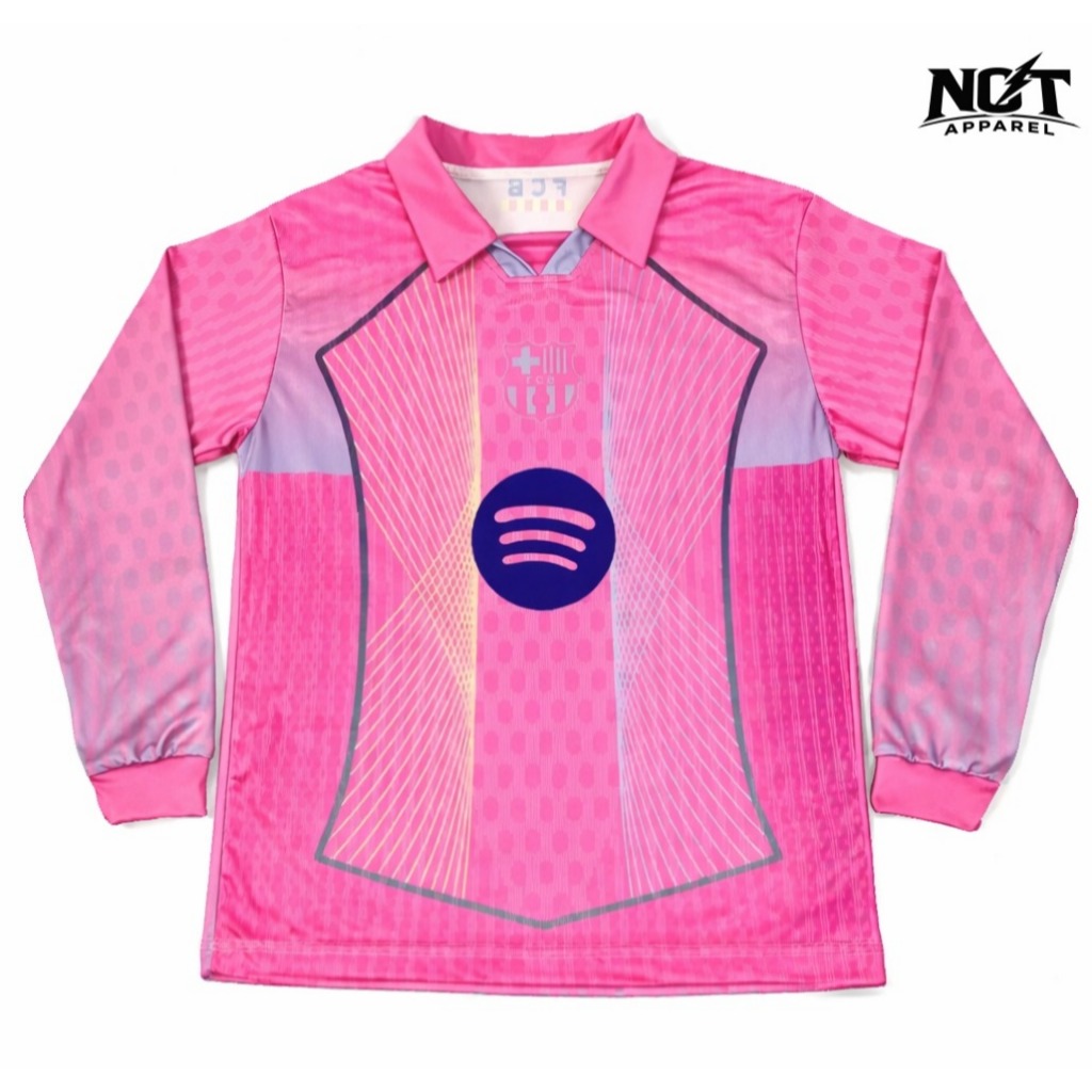 Jersey fantasy Barca Cyber Pink Longsleeve baju fantasy barca 2026