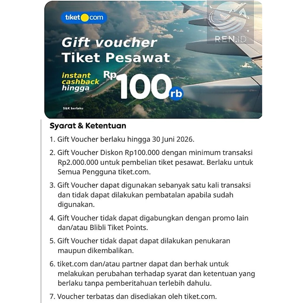 VOUCHER TIKET.COM