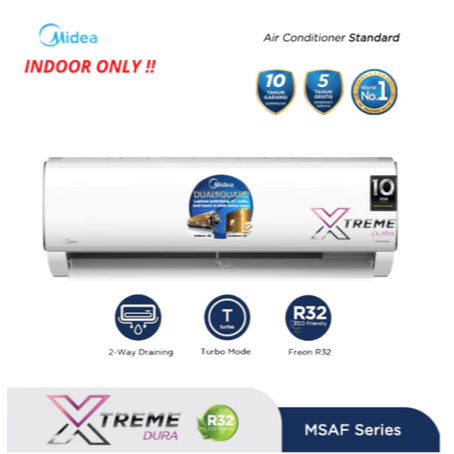 INDOOR AC MIDEA 1/2 PK MSAFE-05CRN2 STANDARD BARU