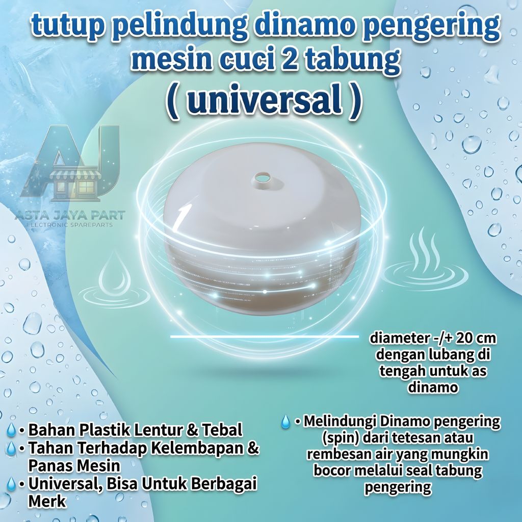 tutup pelindung dinamo pengering mesin cuci sanken universal 2 tabung