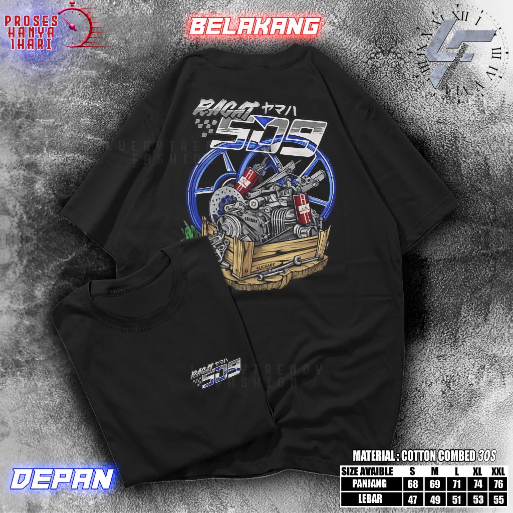 Baju Kaos Atasan Pria Cowok Ragat Motor 5D9 Gank Yamaha Vega Rr Zr Racing Distro Original