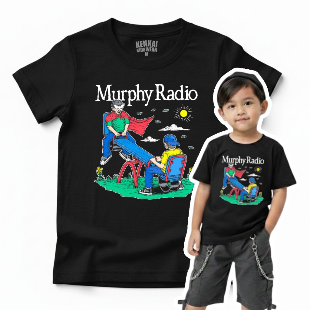 Kaos Anak Band murphy radio sandy usia 1 sampai 12 tahun