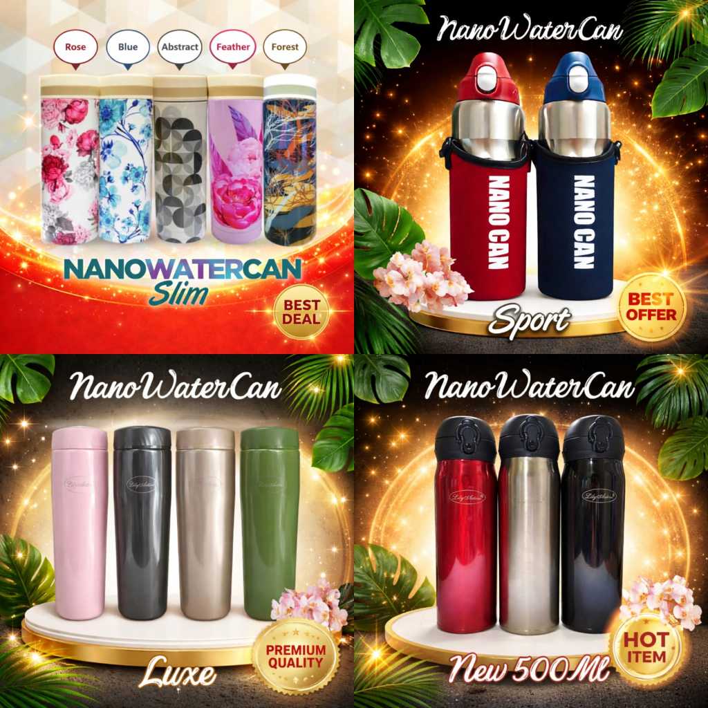 Termos Tumbler Nano Water Can Nano Can Nano Luxe Nano Nano Sport Nano Slim Nano 500 330 450 750 1000