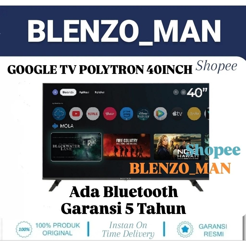 SMART GOOGLE TV POLYTRON 40 INCH