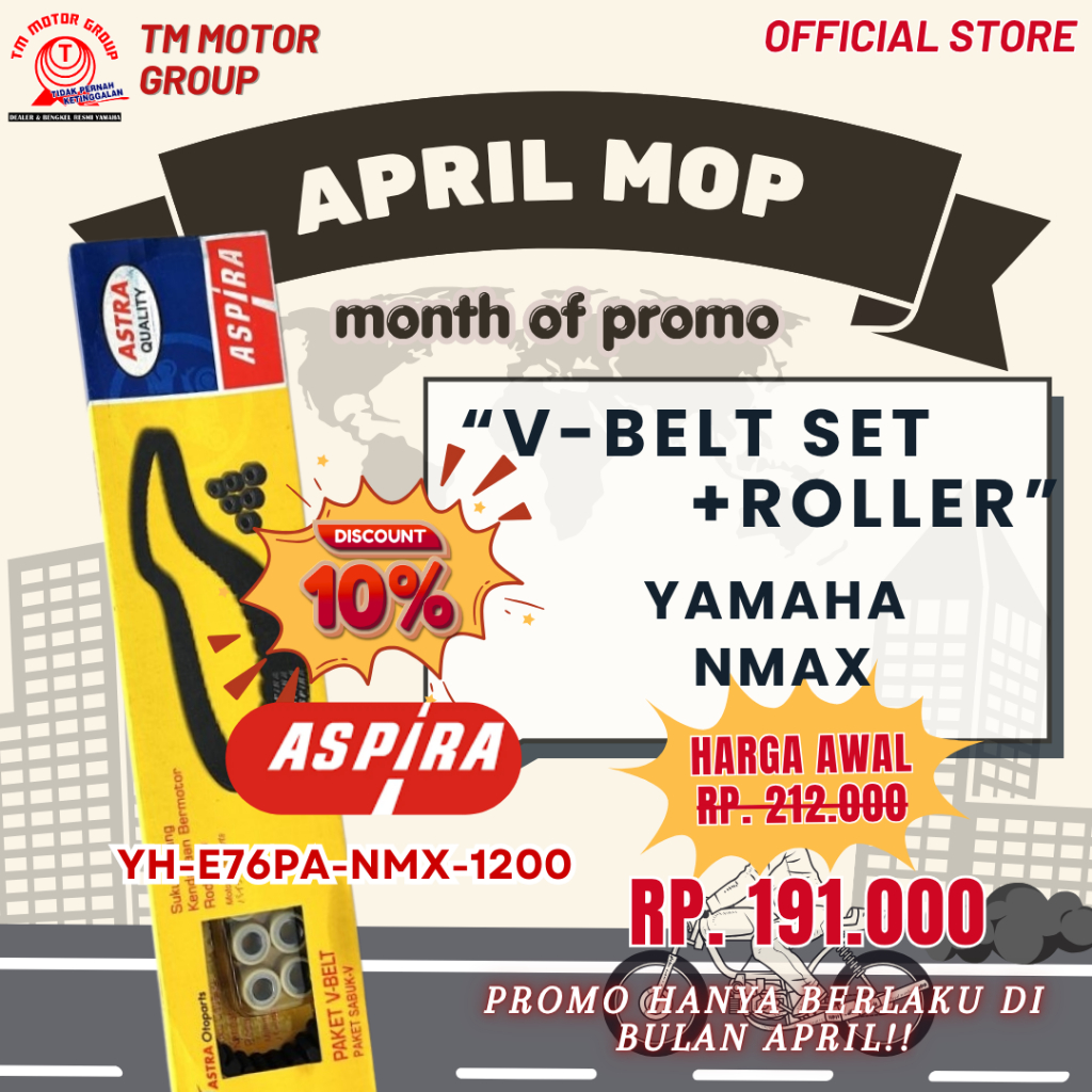 V-BELT SET YAMAHA NMAX ORIGINAL ASPIRA