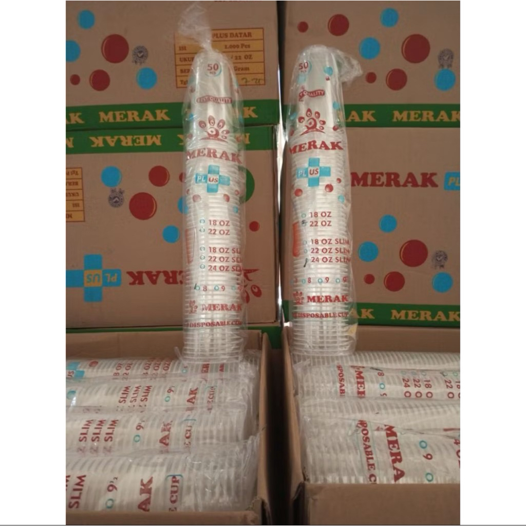 Cup 22oz merak 7gr isi 1000 pcs